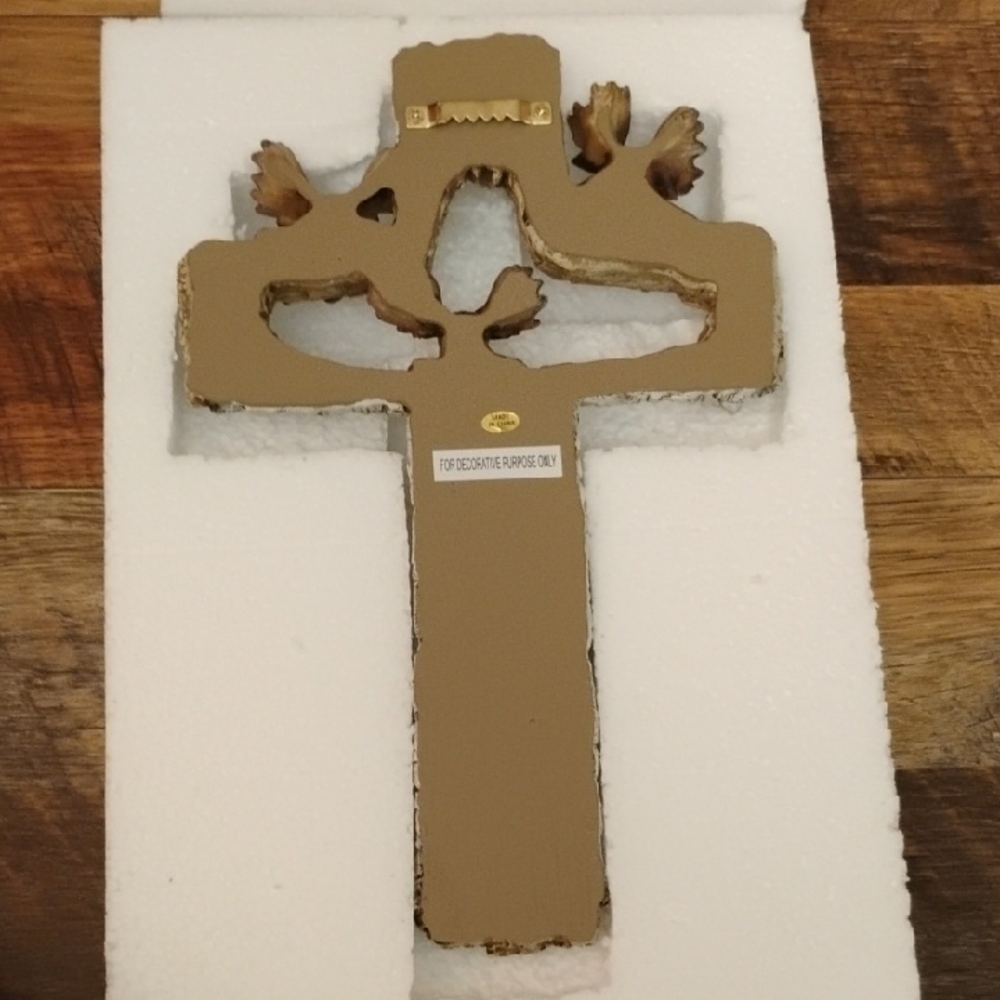 Moose Decorated Cross Wall Hanging - Picture 2 of 8